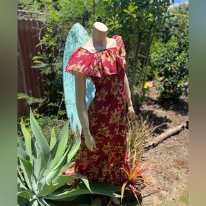 Vintage Betty Thai Silk Sheer Floral Dress